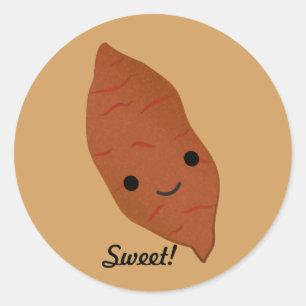 Sticker Rond Cute Kawaii Pomme de terre sucrée