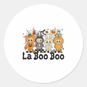 Sticker Rond Cute Laboo Boo Ghost Halloween Pour Adultes Et Enf