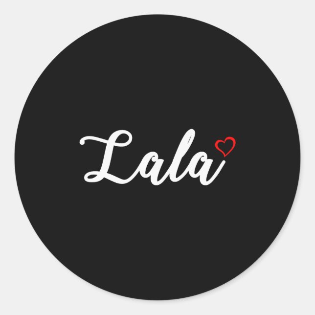 Sticker Rond Cute Lala Lover Gift For Women Grandma Christmas  (Devant)