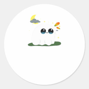 Sticker Rond Cute Little Boostie Chute Scène Classique Vintage
