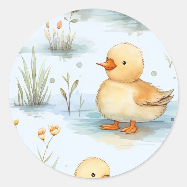 Sticker Rond Cute Little Motif (Devant)