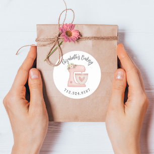 Sticker Rond Cute Mélange de gâteau Boulangerie