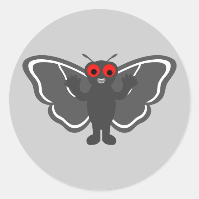 Sticker Rond Cute Mothman (Devant)
