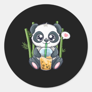 Sticker Rond Cute Panda Kawaii Anime Otaku Bubla japonaise Boba