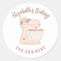 Cute Pink Gâteau Mixer Boulangerie Affaires
