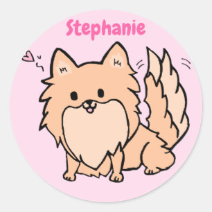 Sticker Rond Cute Pom