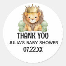 Cute Safari King Lion Baby shower Merci