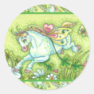 STICKER ROND CUTE ST. LA JOURNÉE DE PATRICK VOLANT IRLANDAIS PO