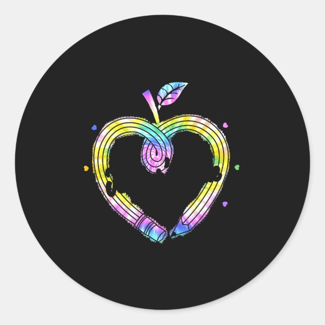 Sticker Rond Cute Teacher's Aide Shirt Appreciation Day Gift He (Devant)