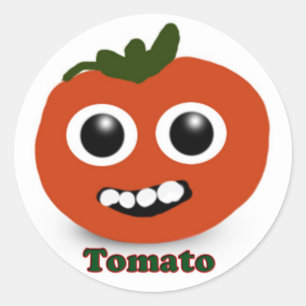 Sticker Rond Cute tomato