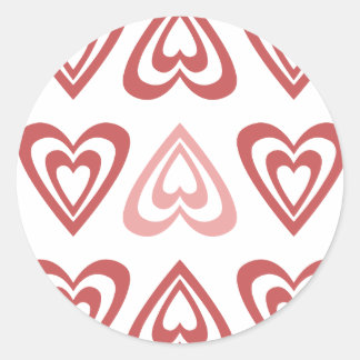 Sticker Rond Cute Valentine Hearts – Love & Romance Design