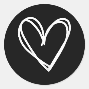 Sticker Rond Cute Valentines Day Coeur Hommes Femmes Enfants 1