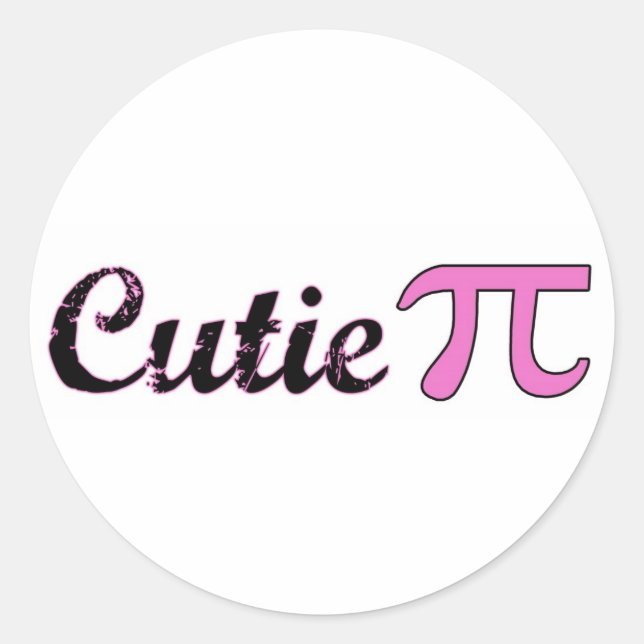 Sticker Rond Cutie Pi (Devant)
