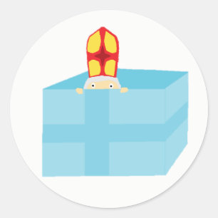 Sticker Rond Cutieful Kids Art Drôle St Nicholas Sinterklaas
