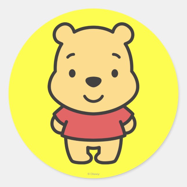 Sticker Rond Cuties Winnie l'Ooh (Devant)