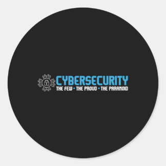 Sticker Rond Cybersécurité Le programmeur Analyste Paranoïaque 