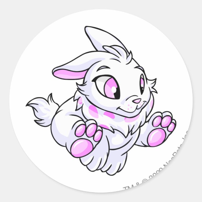 Sticker Rond Cybunny blanc (Devant)