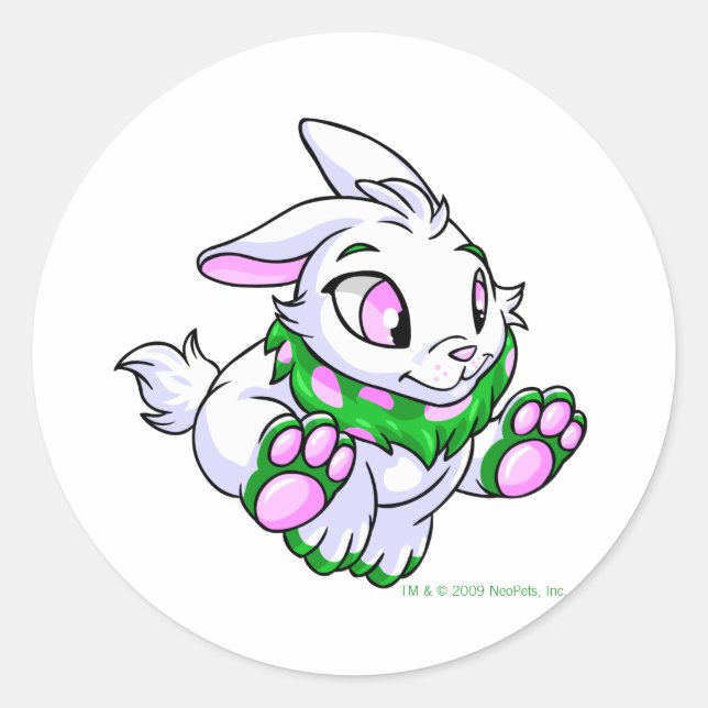 Sticker Rond Cybunny vert course (Devant)