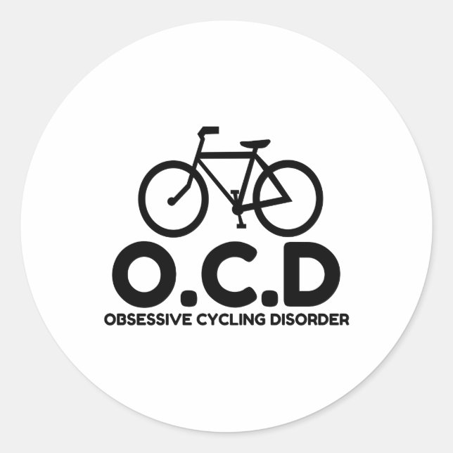 Sticker Rond Cycling disorder obsessif (Devant)
