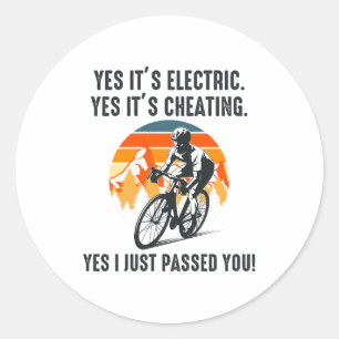 Sticker Rond Cycliste Cycliste Cycliste Cycliste Vélo Électriqu