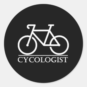 Sticker Rond Cycliste Cycliste Cycliste Cycologue Funny Psychol