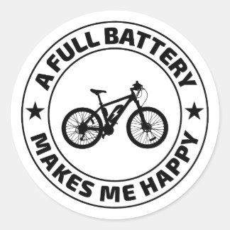 Sticker Rond Cycliste Cycliste E-Vélo Électrique E-Vélo