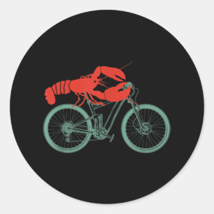 Sticker Rond Cycliste Drôle Cycliste Drôle Cycliste