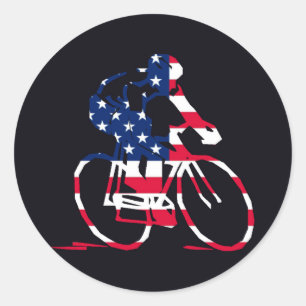 Sticker Rond Cycliste USA