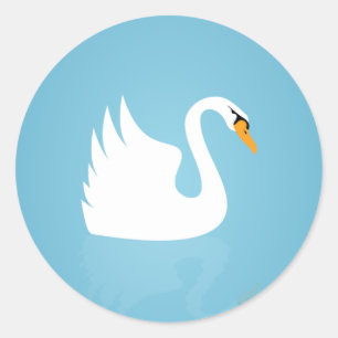 Sticker Rond Cygne