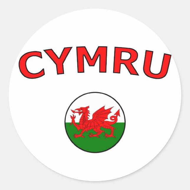 Sticker Rond Cymru (Devant)