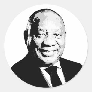 Sticker Rond Cyril Ramaphosa