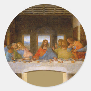 Sticker Rond Da Vinci Dernier Supper Fine Art Classic