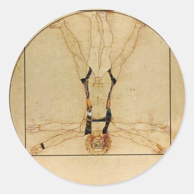 Sticker Rond da Vinci Skydiving (Devant)
