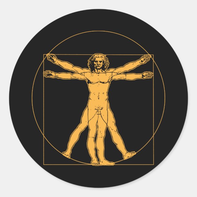 Sticker Rond Da Vinci Vitruve (Devant)
