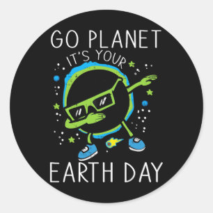 Sticker Rond Dab Earth Solaire Eclipse Go Planet Your Earth D