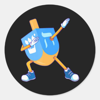 Sticker Rond Dabbing Dreidel Hanoukka Danser Chanukah Girls