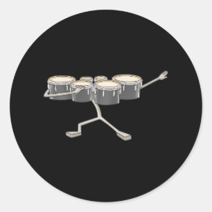 Sticker Rond Dabbing Marching Ténor Drums Marching Band