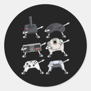 Sticker Rond Dabbing Video Gamer Contrôleurs Fun Boys Jeu pour 
