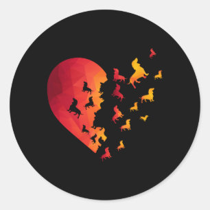 Sticker Rond Dachshund Dons Coeur Chien Pour Les Amateurs De Da