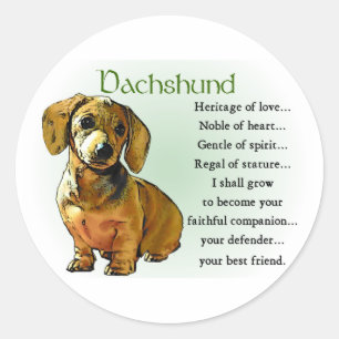 Sticker Rond Dachshund Gifts