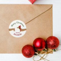 Dachshund Wiener Chien Tags cadeaux de Noël