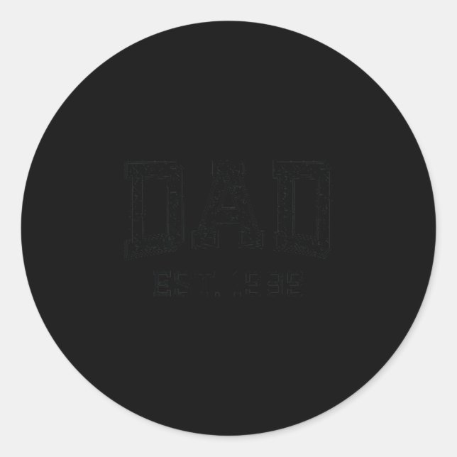 Sticker Rond Dad Est 1999 Dad D Husband Father Grandpa  (Devant)