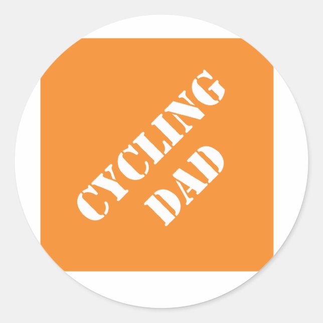 Sticker Rond Dadismes Cyclisme papa (Devant)