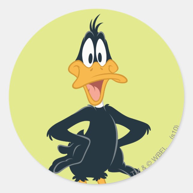 STICKER ROND DAFFY DUCK™ (Devant)