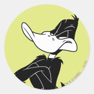Sticker Rond DAFFY DUCK™ avec bras croisés