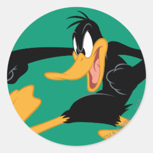 Sticker Rond DAFFY DUCK™ Balayage d'un poinçon