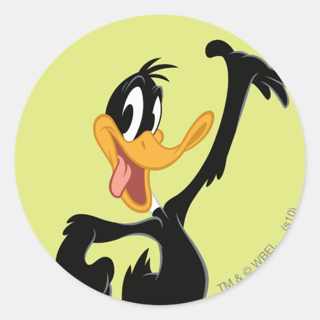 Sticker Rond DAFFY DUCK™ classique (Devant)