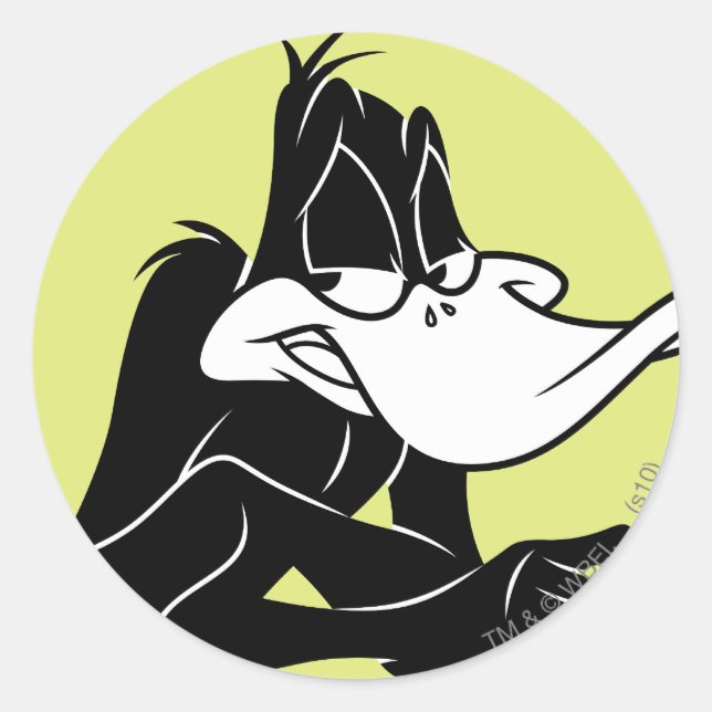 Sticker Rond DAFFY DUCK™ Haut (Devant)