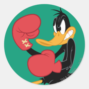 Sticker Rond DAFFY DUCK™ le Boxeur