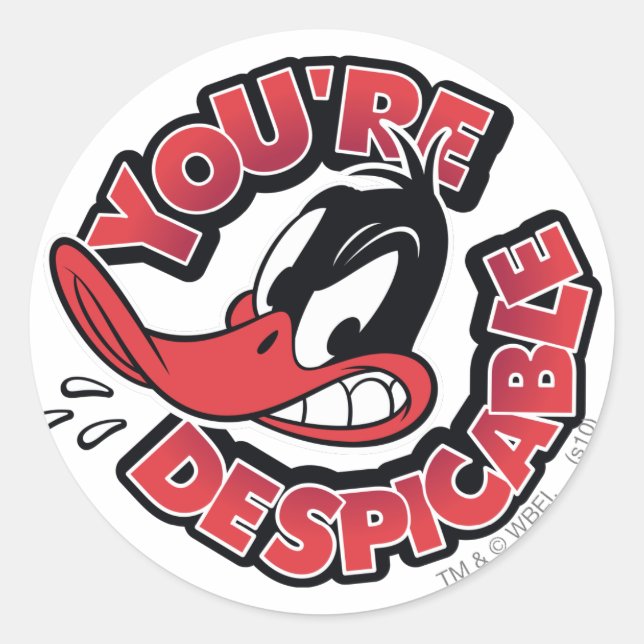 Sticker Rond DAFFY DUCK™ - Vous êtes désespéré (Devant)